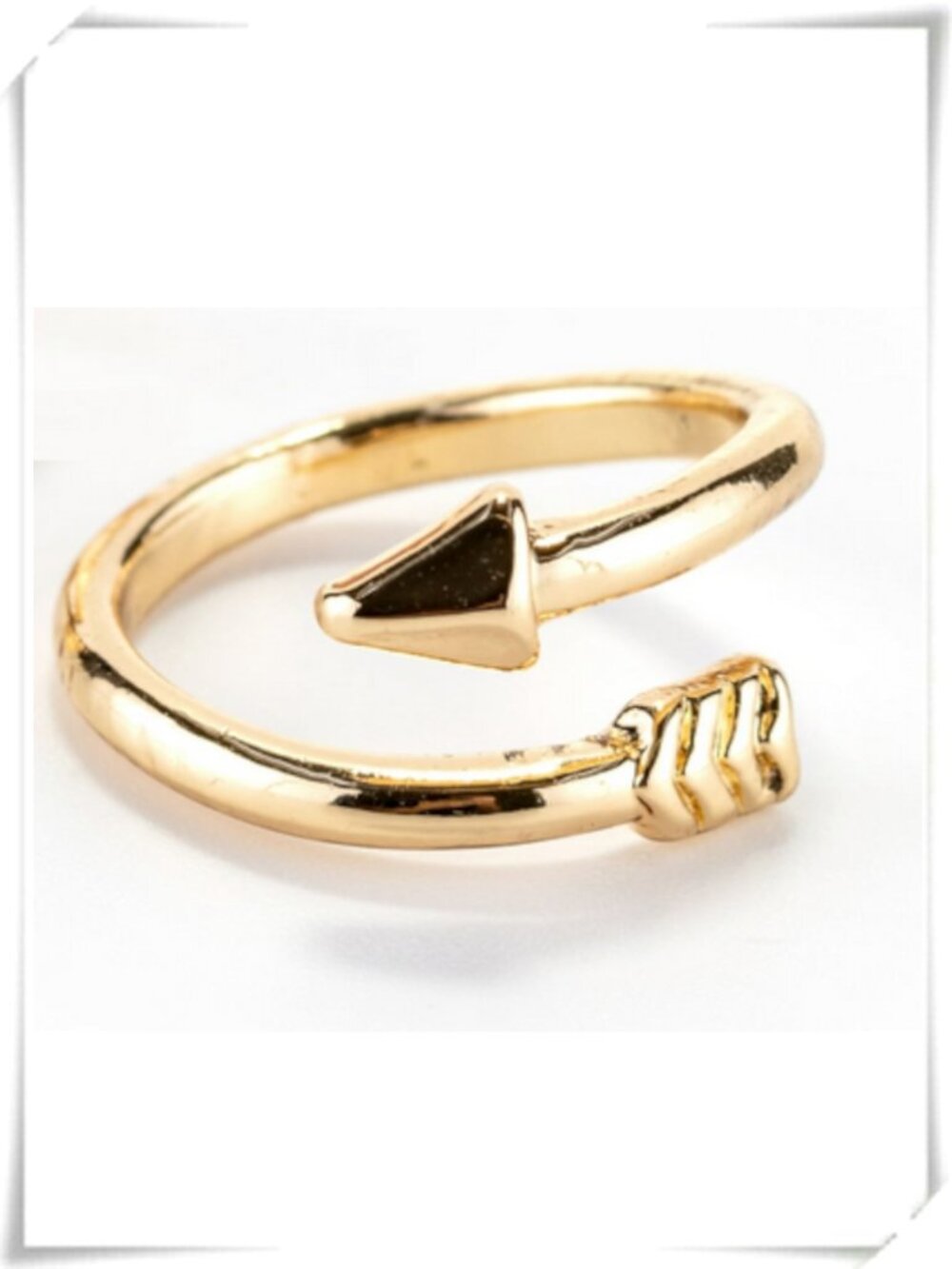 💲Sale 10/$15 ❤️ - Gold Tone Open Adjustable Ring with Arrow Motif